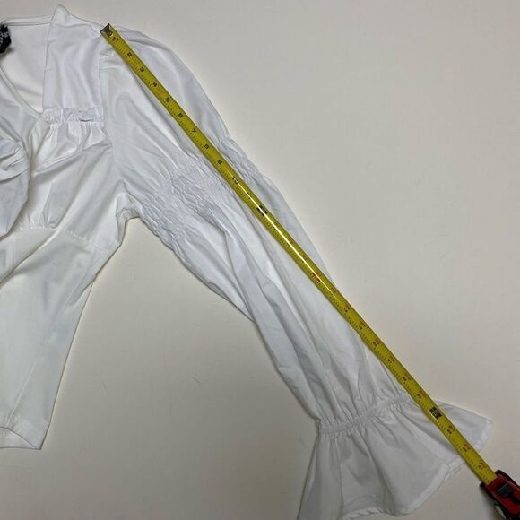 Scarlet Darkness Women’s White Ruffle Long Sleeve Renaissance Lolita Blouse Sz L - Picture 5 of 9